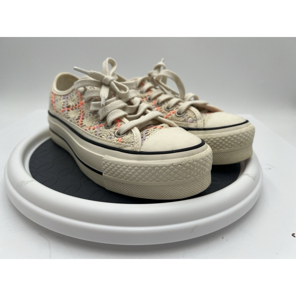 Converse Chuck Taylor All Star Boho Crochet Platform Shoes Womens 5 568278C